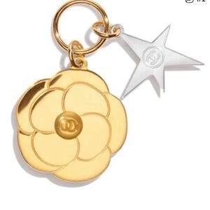 Chanel Gold Camellia and Silver Star Charm